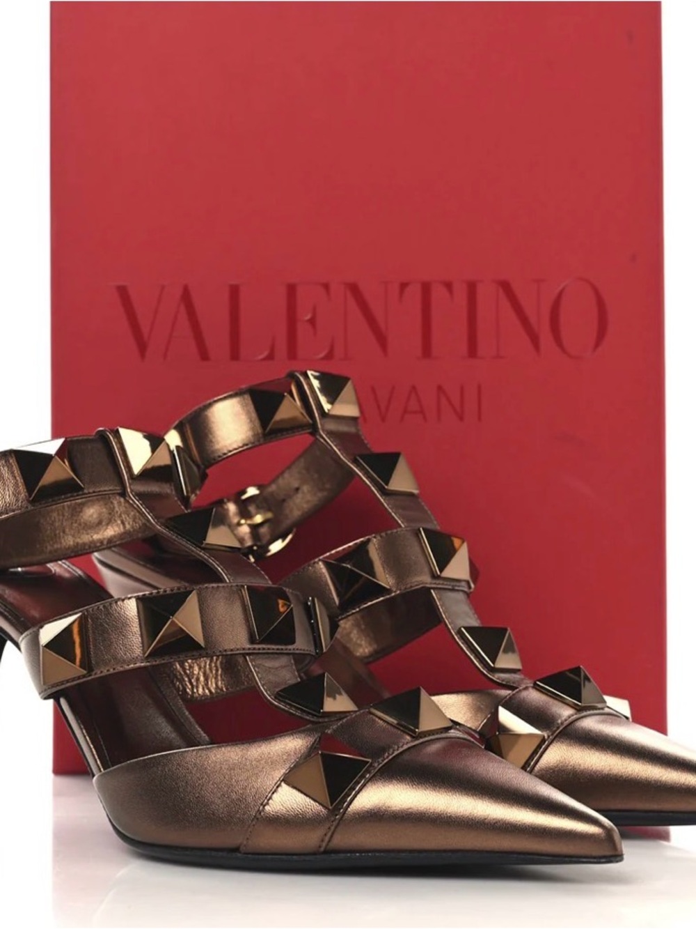 VALENTINO Roman Stud Ankle strap pumps LIKE NEW size 39